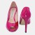 Eleganckie szpilki fuksja na podsuwce BRAVO MODA – skóra lakierowana, obcas 9,5 cm
