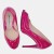 Eleganckie szpilki fuksja na podsuwce BRAVO MODA – skóra lakierowana, obcas 9,5 cm