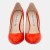 Eleganckie szpilki pomarańczowe BRAVO MODA – skóra lakierowana, obcas 9 cm