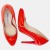 Eleganckie szpilki pomarańczowe BRAVO MODA – skóra lakierowana, obcas 9 cm