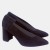 Czarne czółenka zamszowe BRAVO MODA – obcas 7 cm, gumka w cholewce