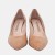 Beżowe czółenka BRAVO MODA – zamsz naturalny, kolorowy klocek 6 cm