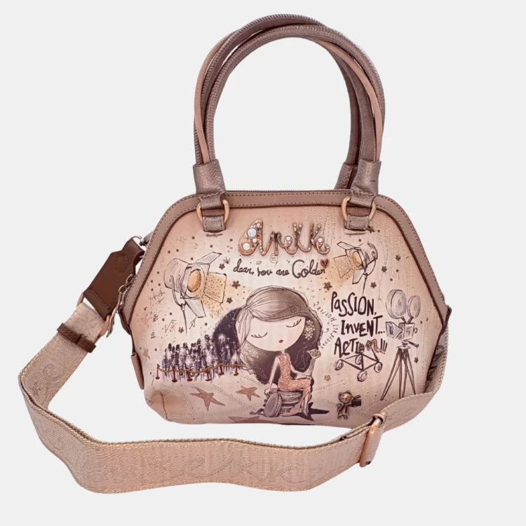 Torebka miejska Anekke Hollywood 38701-238 – ekoskóra, przypinki, błysk