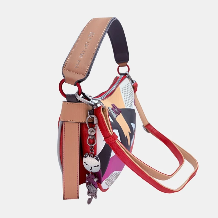 Owalna torebka Anekke Hollywood's Fashion 38791-223 – multikolor, ekoskóra, 2 paski