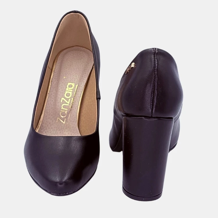 Czarne czółenka damskie ZAN ZARA – elegancja i komfort 9 cm