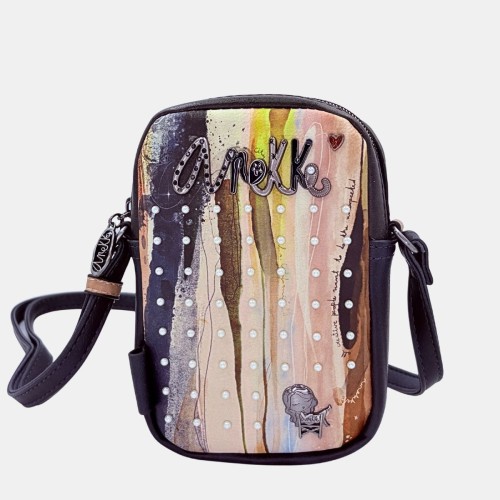 Anekke Studio Navy – Granatowa Torebka na Ramię z Motywem Hollywood