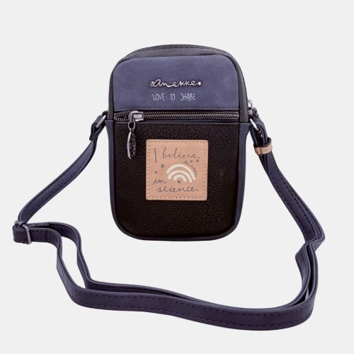 Anekke Studio Navy – Granatowa Torebka na Ramię z Motywem Hollywood