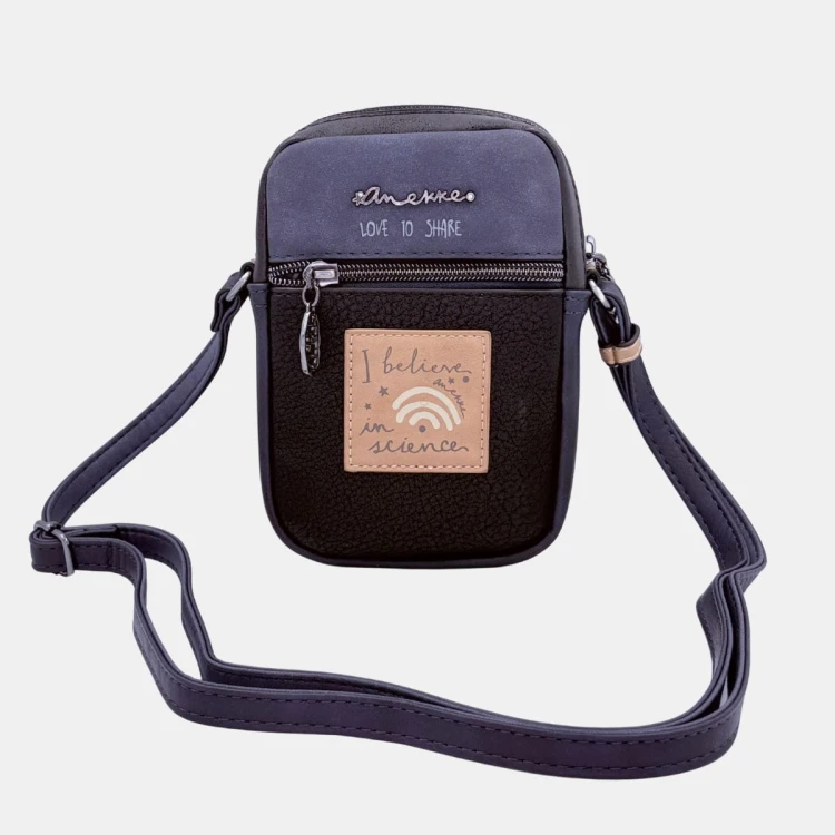 Anekke Studio Navy – Granatowa Torebka na Ramię z Motywem Hollywood