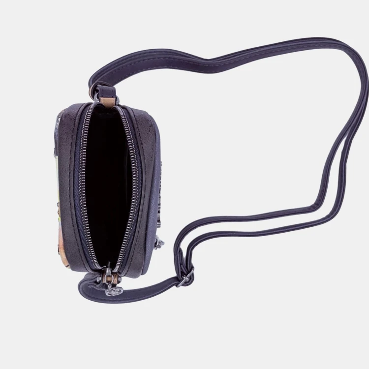 Anekke Studio Navy – Granatowa Torebka na Ramię z Motywem Hollywood