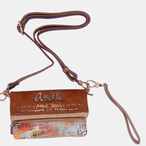 Listonoszka damska z eko skóry z paskiem na ramię i uchwytem – Hiszpański design