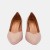 Róż pudrowe czółenka Stylowa Para ze skóry naturalnej na słupku 4,5 cm