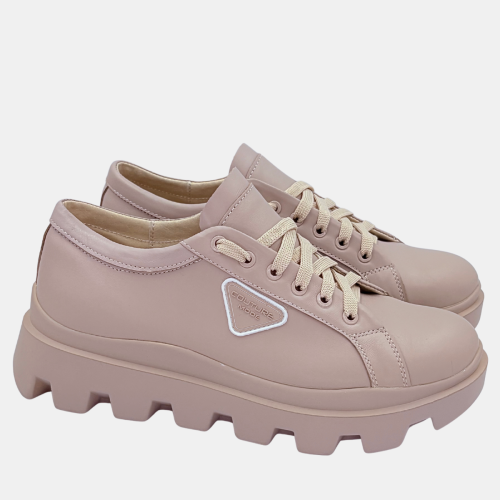 Cappuccino Elegance Sneakers – Skórzane Półbuty Premium