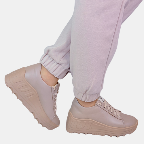 Cappuccino Urban Lift – Skórzane Sneakersy Premium