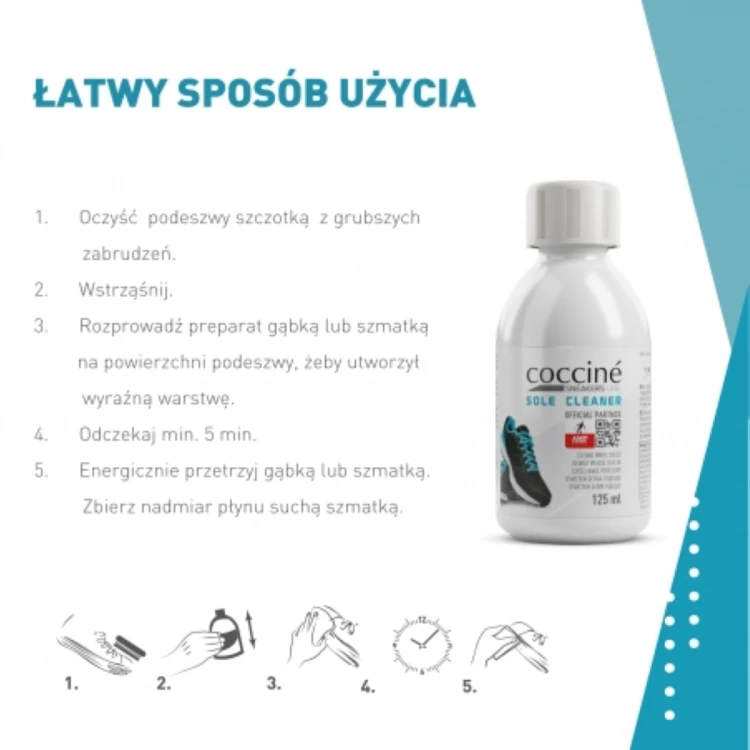 Preparat do czyszczenia białych podeszw obuwia - Cocciné Sole Cleaner 125 ml