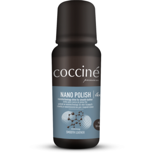 Pasta w płynie do skór licowych z aplikatorem - Cocciné Nano Polish Czarna 75 ml