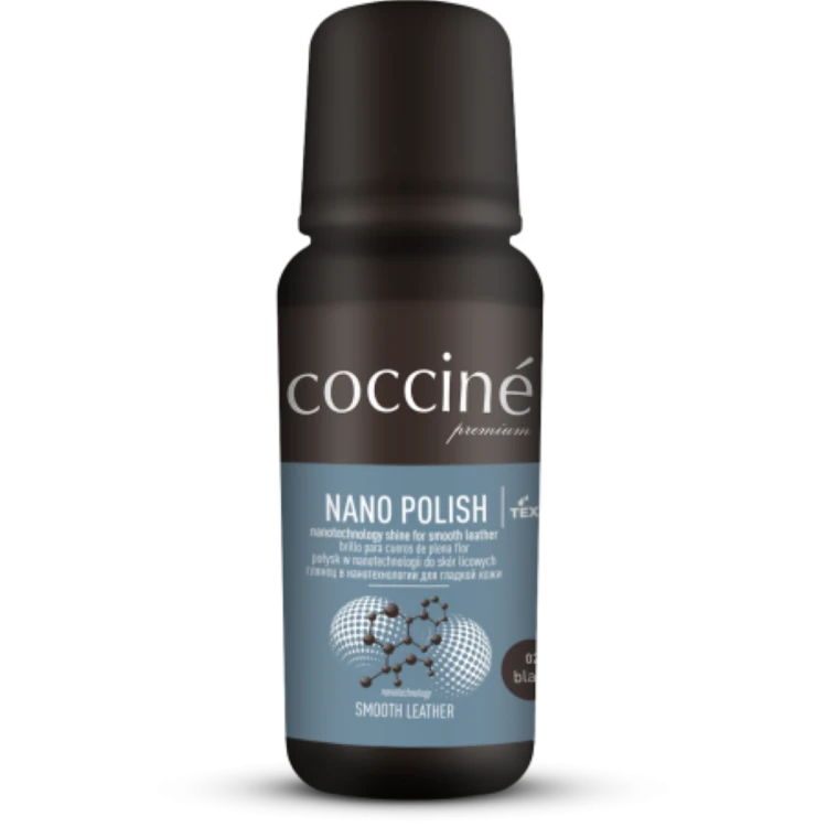 Pasta w płynie do skór licowych z aplikatorem - Cocciné Nano Polish Czarna 75 ml