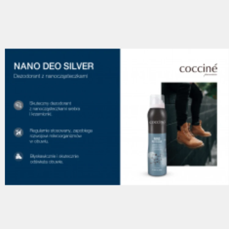 Dezodorant do obuwia z jonami srebra - Cocciné Nano Deo Silver 150 ml
