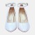 Perłowo-srebrne czółenka Zan Zara – słupek 6 cm, pasek, eleganckie buty damskie na wesele i uroczystości