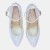 Perłowo-srebrne czółenka Zan Zara – słupek 6 cm, pasek, eleganckie buty damskie na wesele i uroczystości