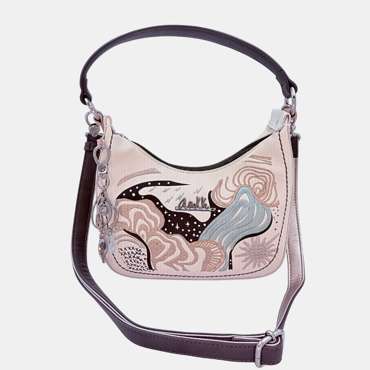 Torebka damska Anekke Peace &amp; Love 38843-409 – ekoskóra, styl boho, 2 paski